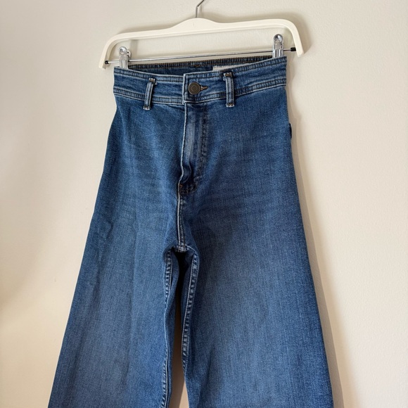 Zara Blue Wide-Leg Jeans - Picture 2 of 6